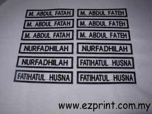 nametag sulam nama