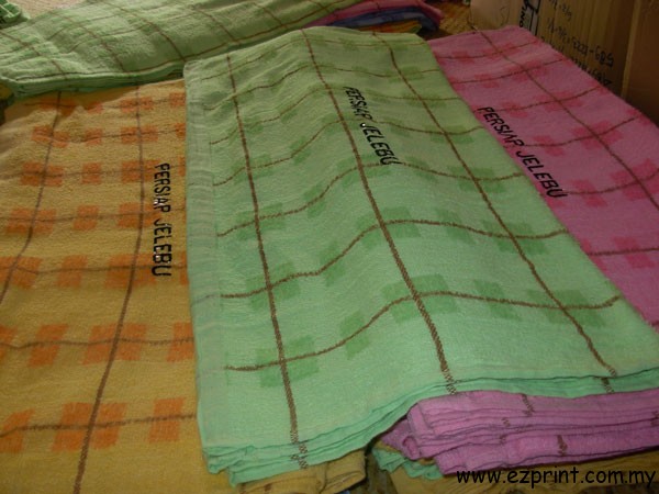 sulam Bath towel persiap jelebu