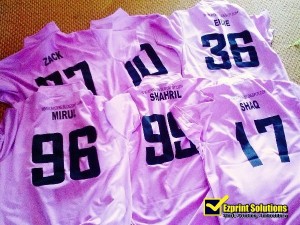 cetak nombor pada baju