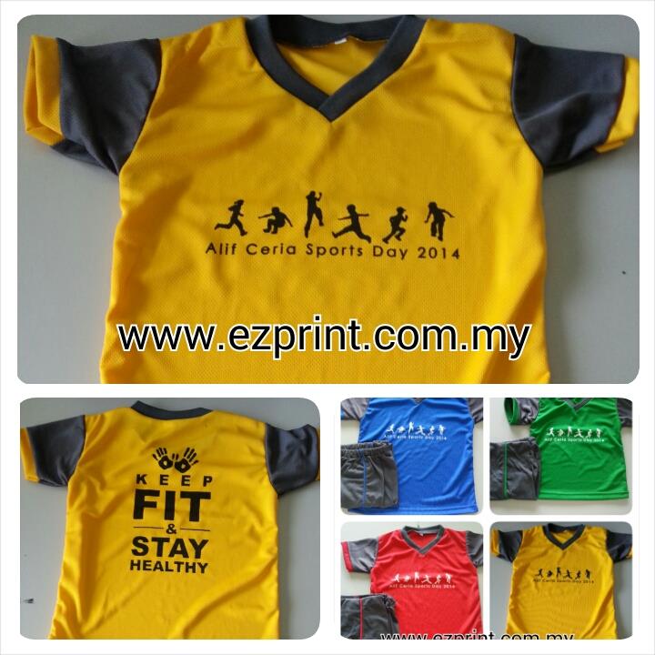 set baju sukan tadika