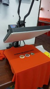 heatpress logo pada baju