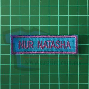 tempah nametag embroidery sekolah