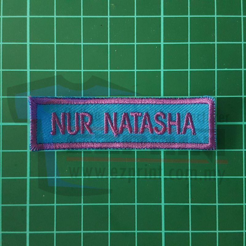 tempah nametag embroidery sekolah