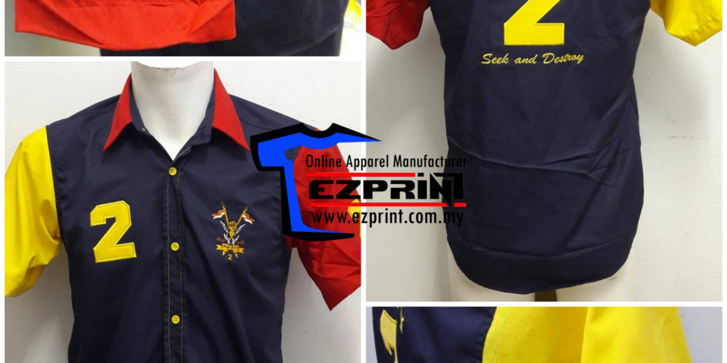 Kemeja custom Rejimen Kedua Kor Armor Diraja Ezprint