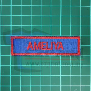 school name tag embroidery