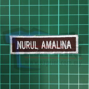 sulam tag nama sekolah