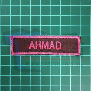 name tag pink