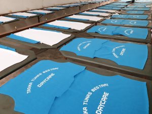 Cetak baju silkscreen baju tadika